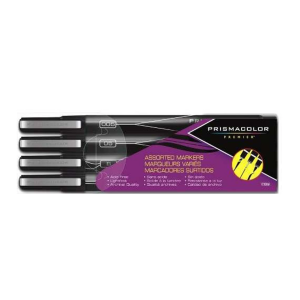 Marcadores de ilustración Prismacolor Premier, Punta variada, Negro x4