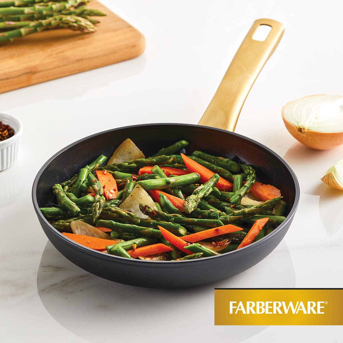 Sartén Farberware 20 cm antiadherente cerámico de aluminio forjado - inducción - Imagen 11