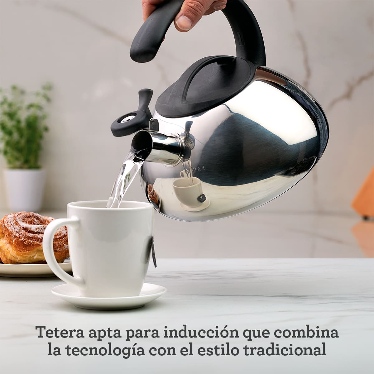 Tetera Farberware con silbido 2.1 L de acero inoxidable - inducción - Imagen 8