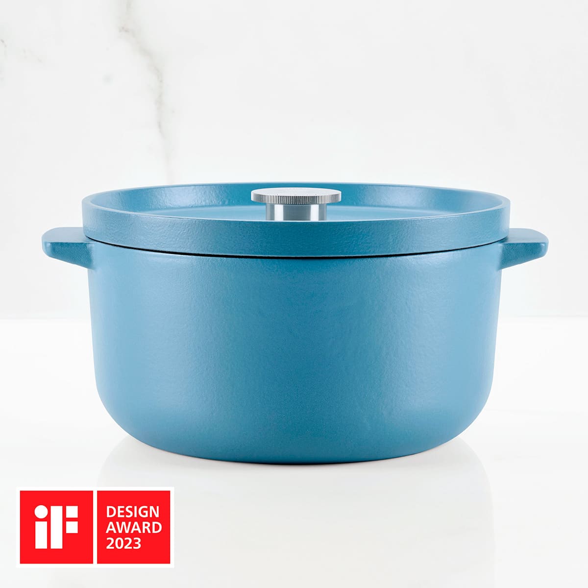 Olla KitchenAid tipo horno holandés azul de 5.7 L de hierro fundido esmaltado - Imagen 14