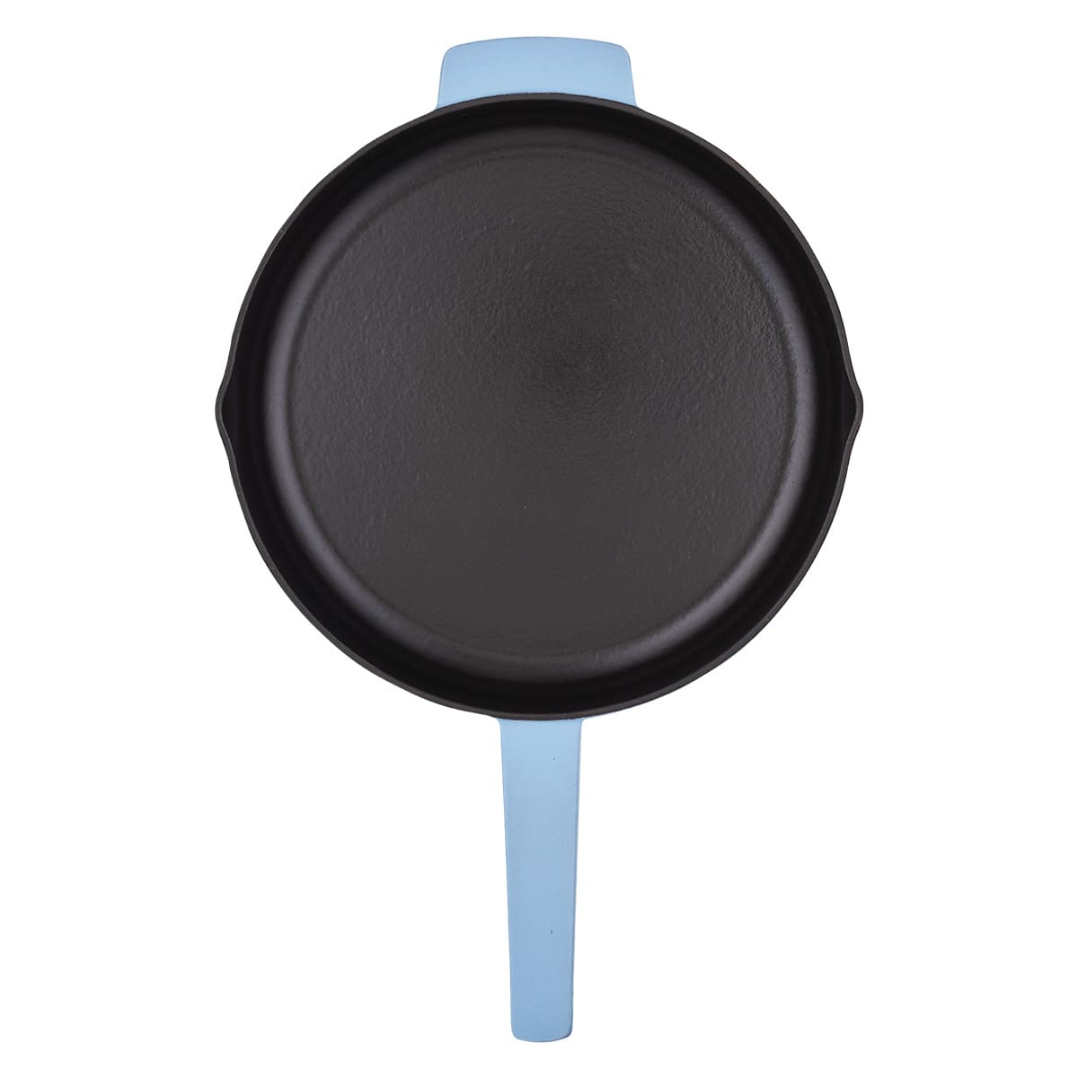 Sartén KitchenAid 30 cm de hierro fundido esmaltado con asas y picos vertederos - azul - Imagen 5