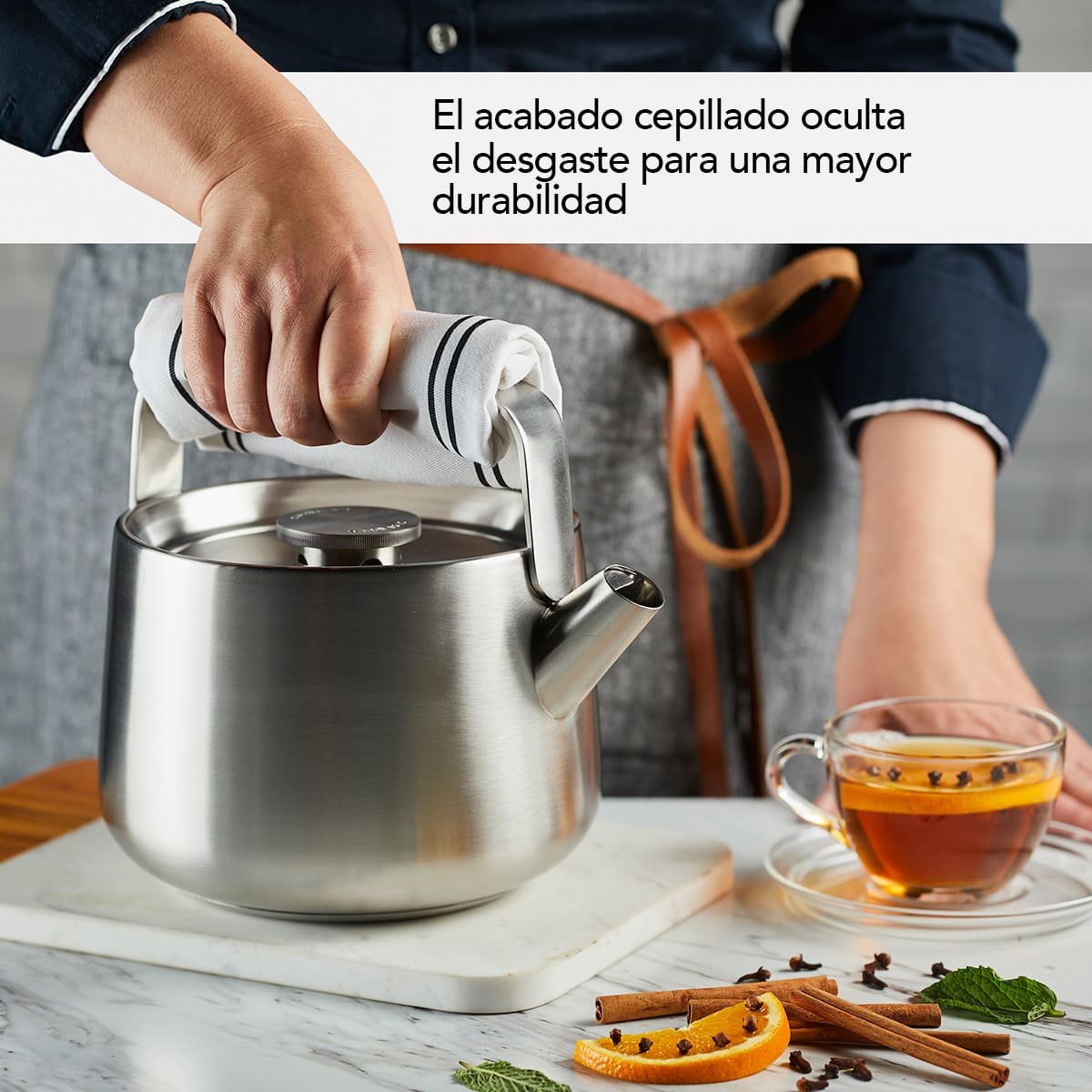 Tetera KitchenAid 1.9 L acero inoxidable esmaltado para inducción - Imagen 4