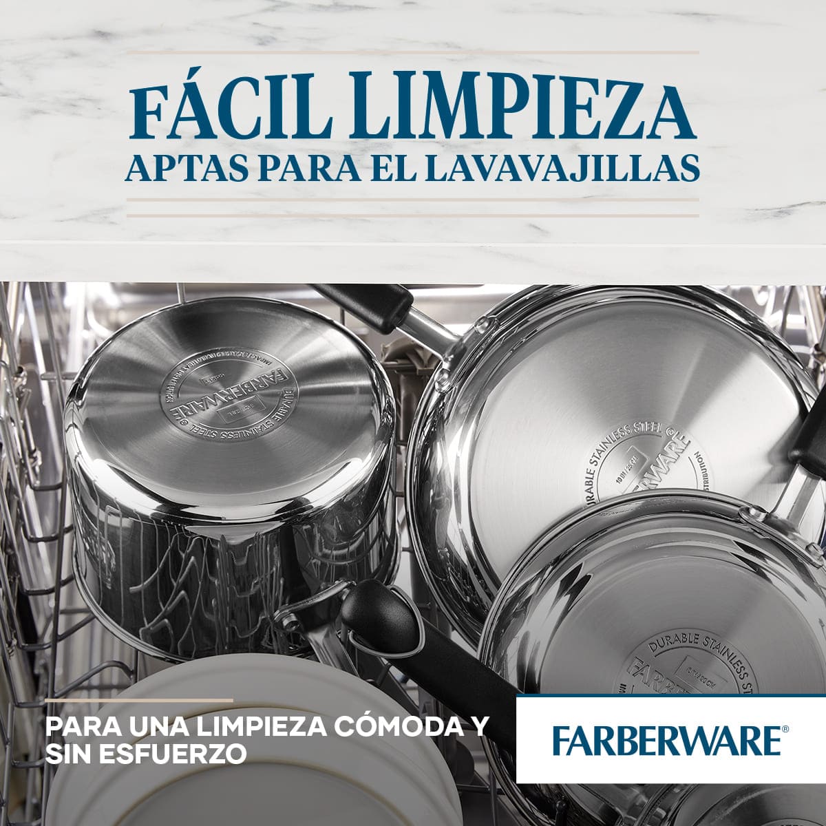 Perol Farberware 14 cm Brilliance de 0.9 L en acero inoxidable - inducción - Imagen 10
