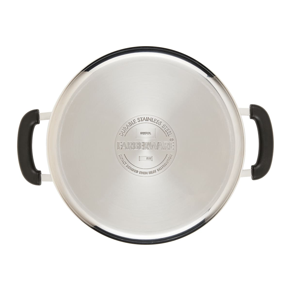 Olla Farberware 24 cm de acero inoxidable con tapa de vidrio templado - Imagen 4