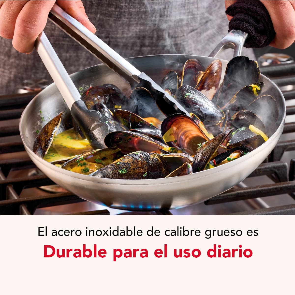 Set de sartenes KitchenAid 20 y 24 cm - acero inoxidable de 3 capas, inducción - Imagen 10