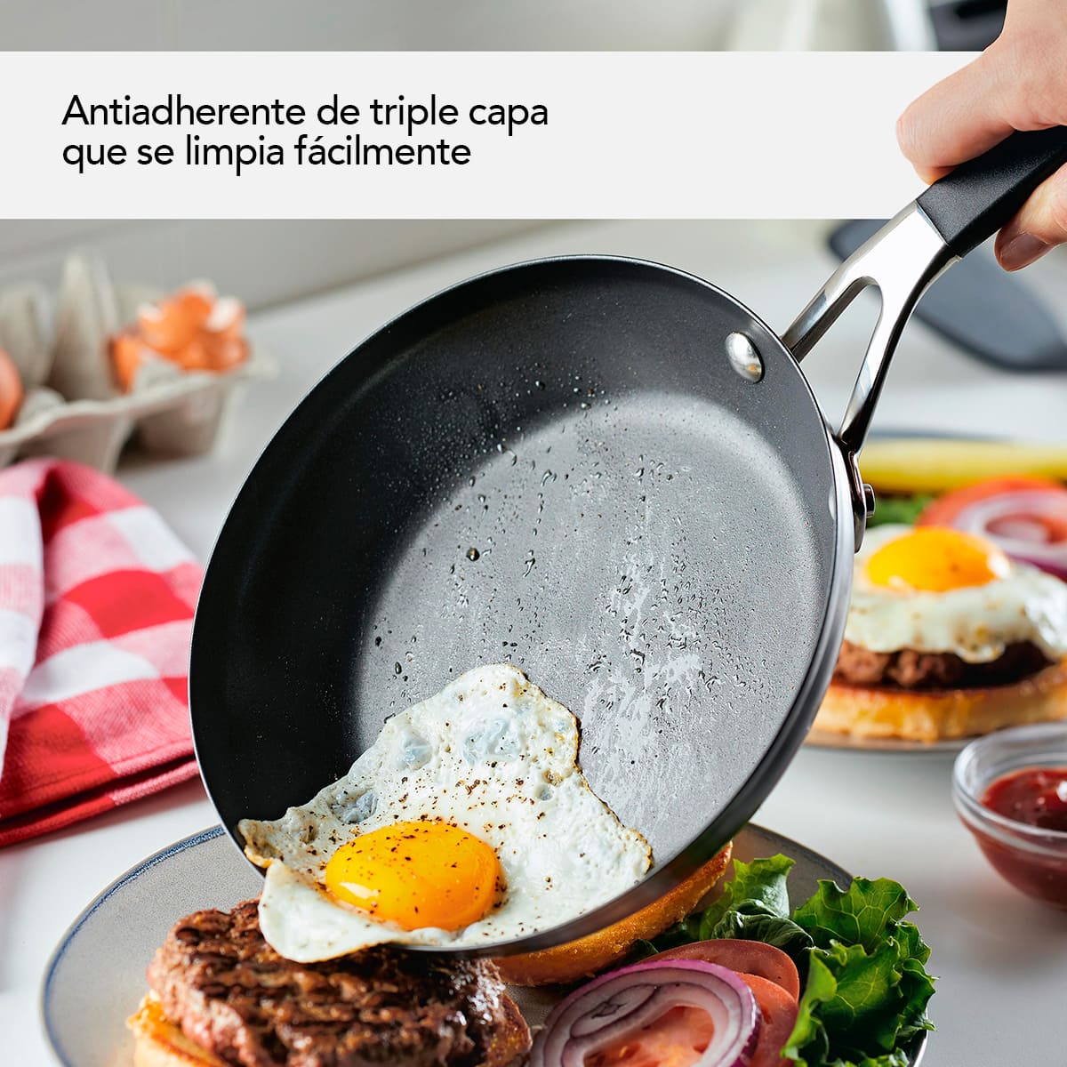 Set de sartenes KitchenAid 24 y 30 cm - acero inoxidable y placa de inducción - Imagen 8