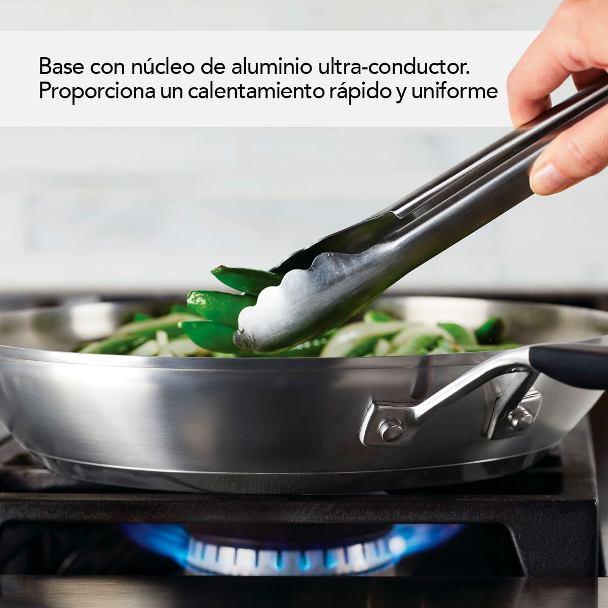 Sartén KitchenAid 30 cm de acero inoxidable y placa de inducción - Imagen 8