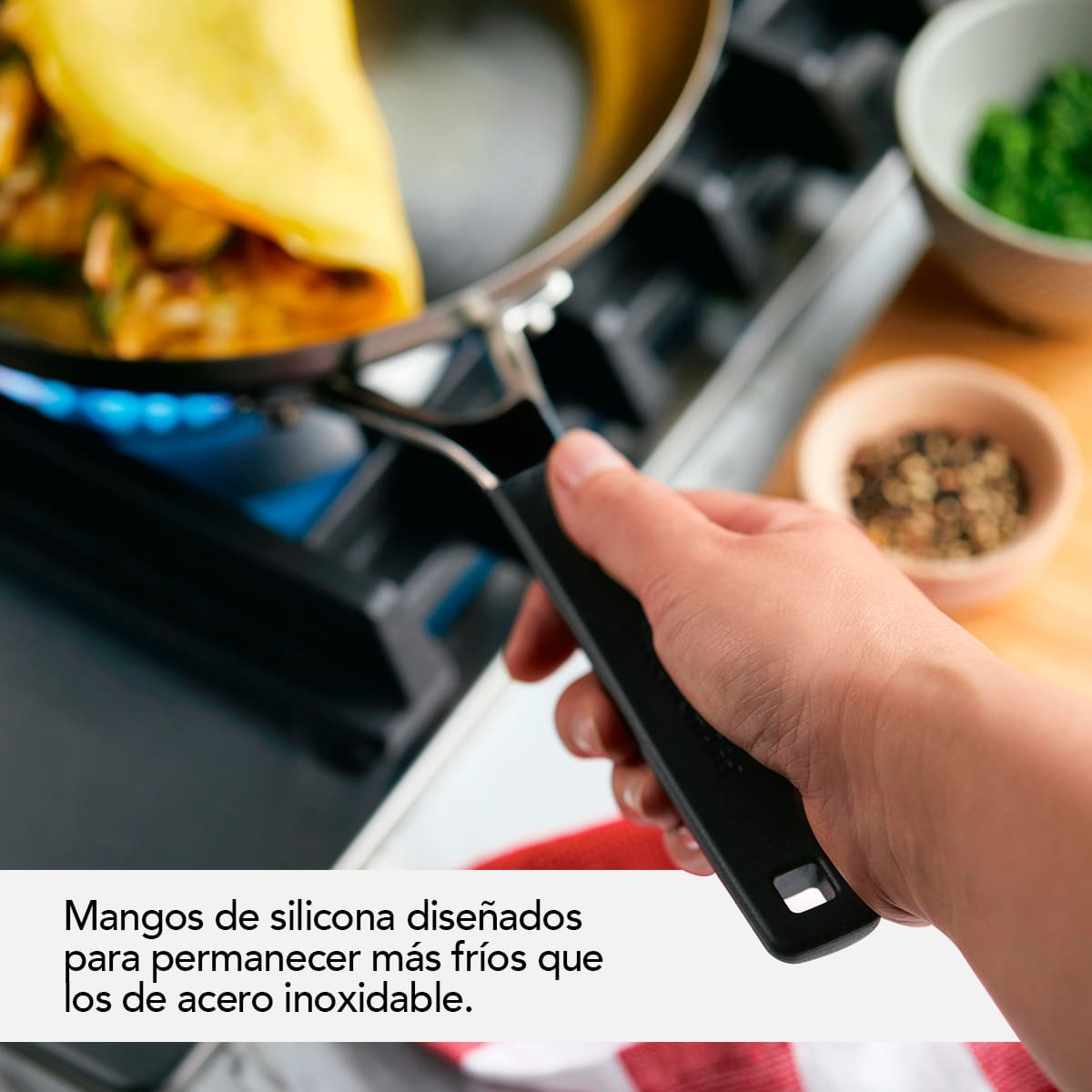 Sartén KitchenAid 30 cm de acero inoxidable y placa de inducción - Imagen 5