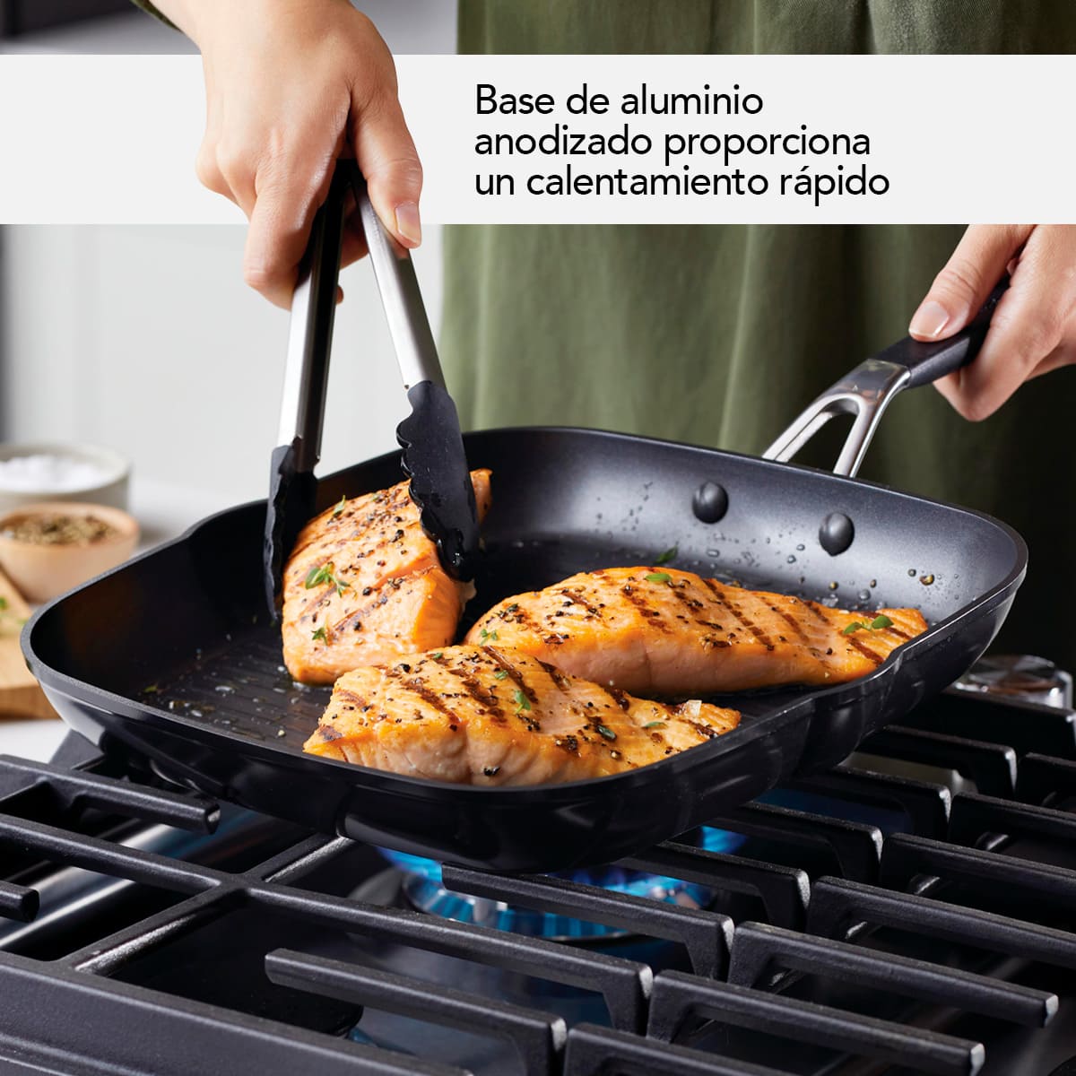 Juego de ollas KitchenAid 10 piezas - anodizado duro, antiadherente negro - Imagen 6