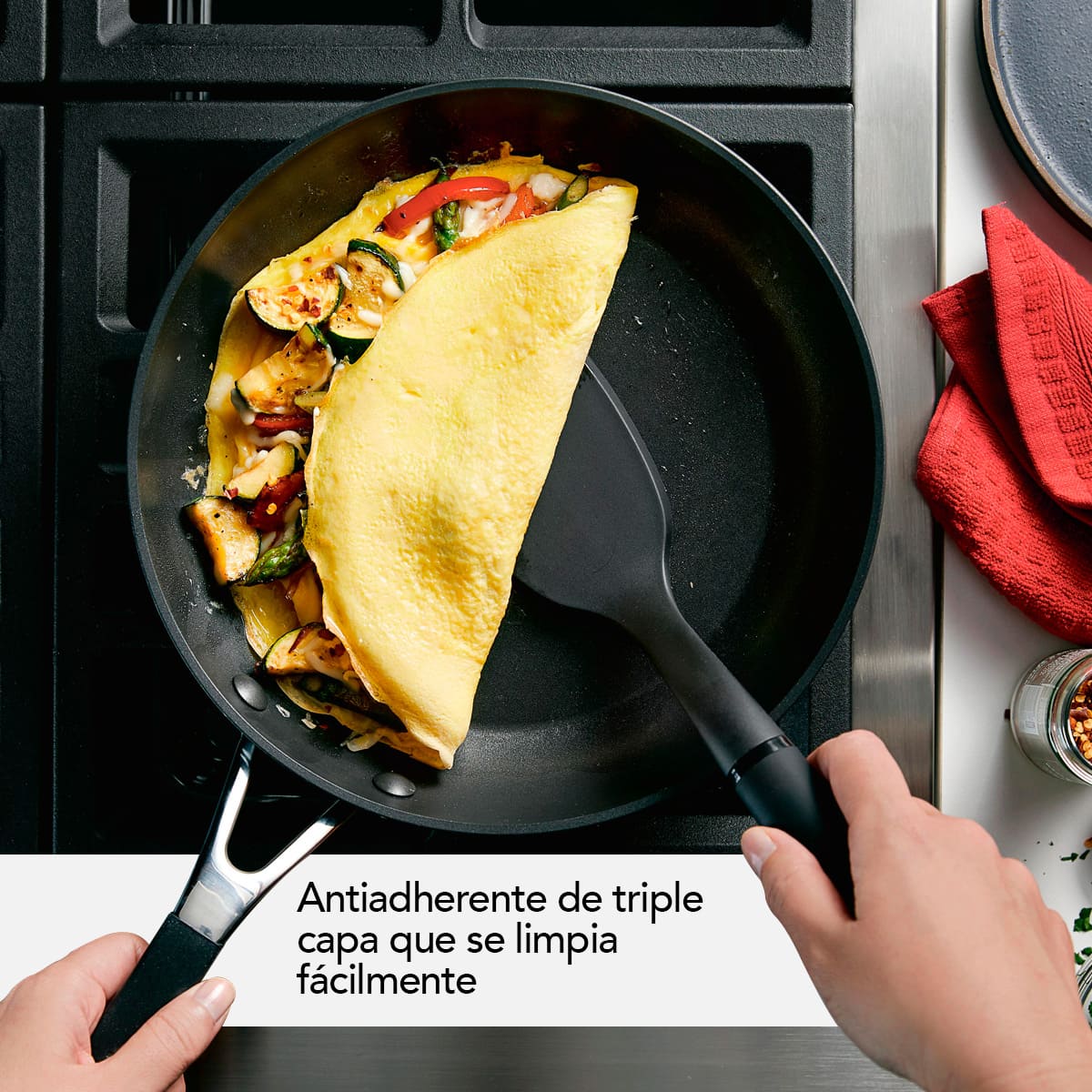 Set de sartenes KitchenAid 21 y 25 cm - anodizado duro, antiadherente - Imagen 7