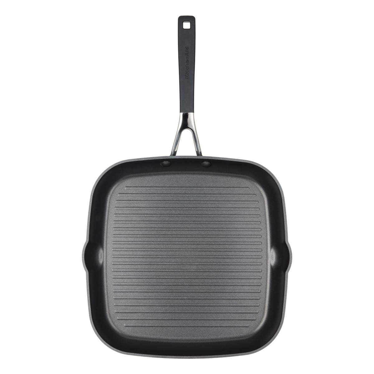 Plancha con grill KitchenAid 29 cm - anodizado duro, antiadherente - Imagen 2