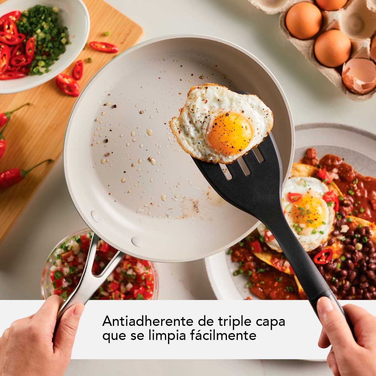 Juego de ollas KitchenAid 10 piezas antiadherente - cerámico anodizado verde - Imagen 7