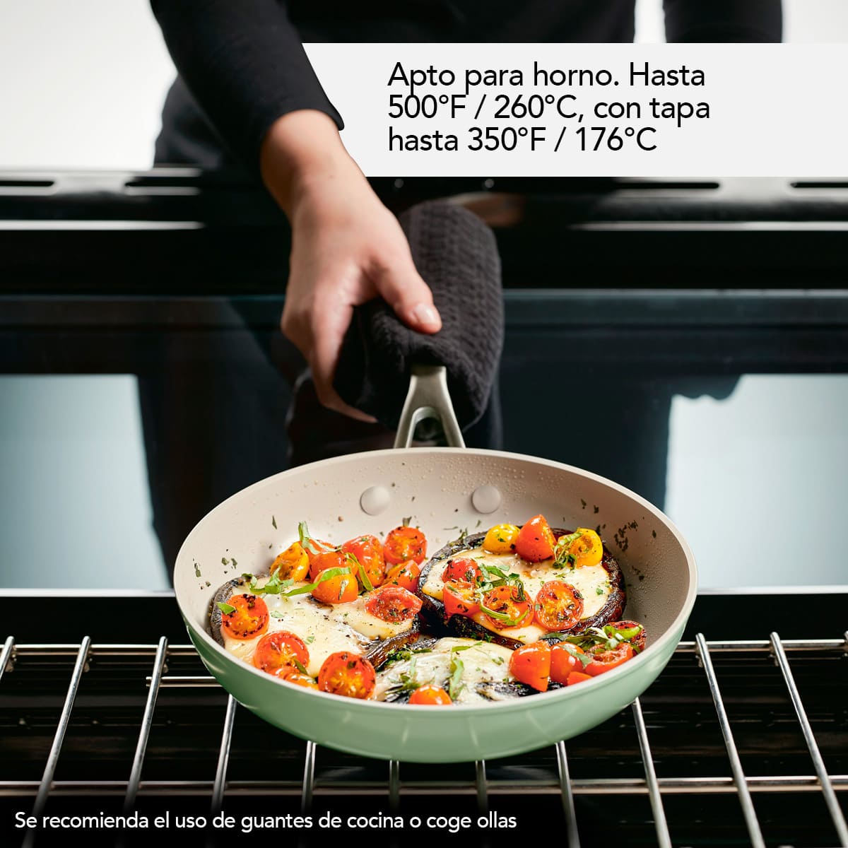 Juego de ollas KitchenAid 10 piezas antiadherente - cerámico anodizado verde - Imagen 8