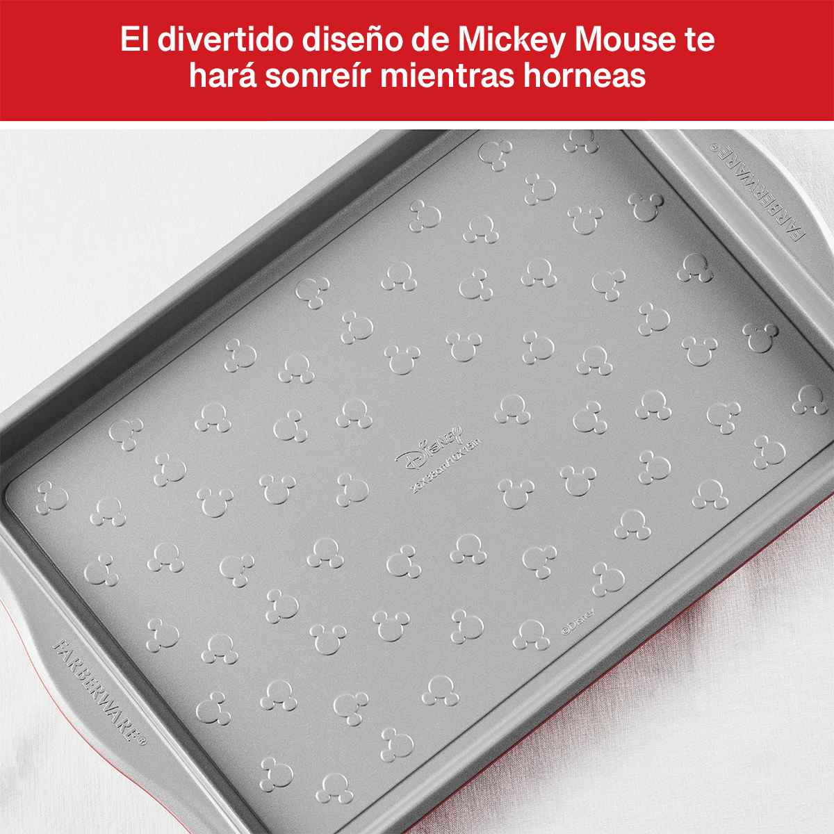 Bandeja para hornear Farberware Disney Home Bon Voyage 25 x 38 cm - recubrimiento antiadherente - Imagen 5