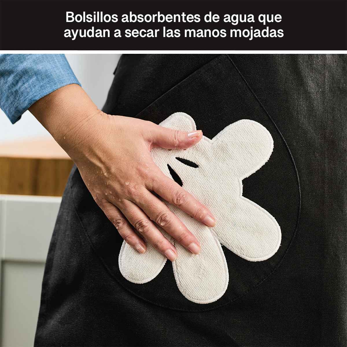 Delantal ajustable Disney Home Monochrome con bolsillos - Imagen 3