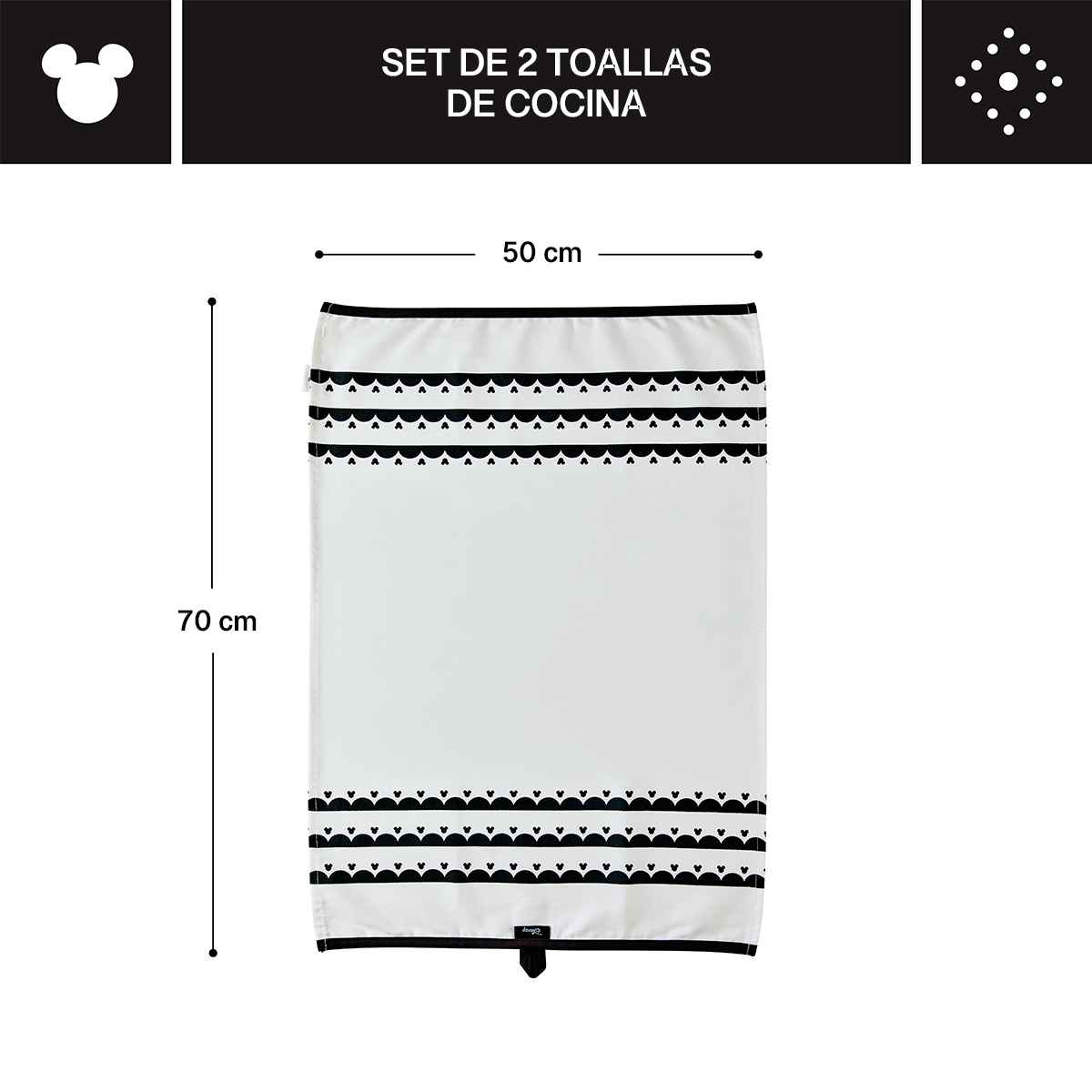 Set de secadores de cocina Disney Home Monochrome - Imagen 2