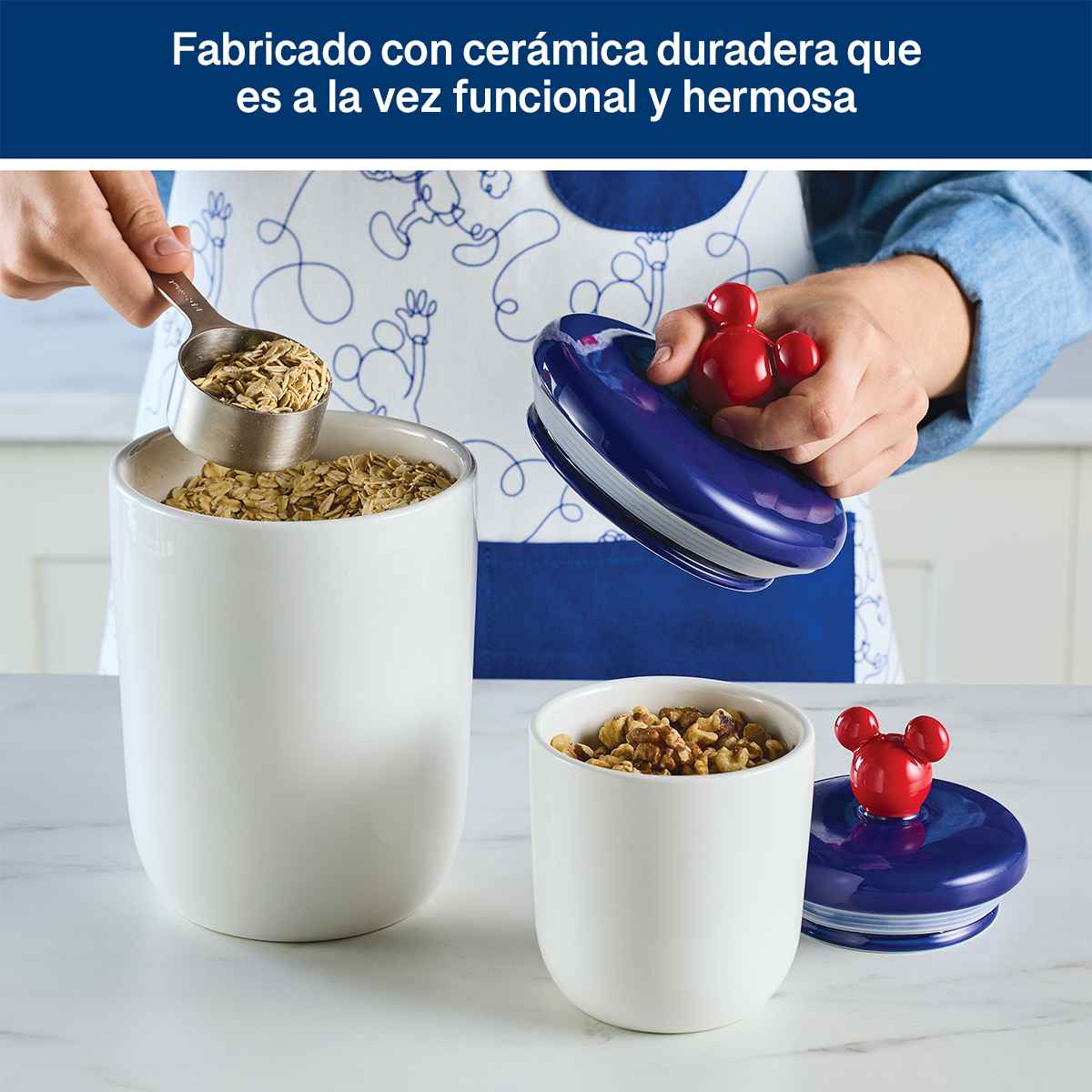 Set de recipientes de cerámica Disney Home Bon Voyage con tapa hermética para almacenamiento - Imagen 8