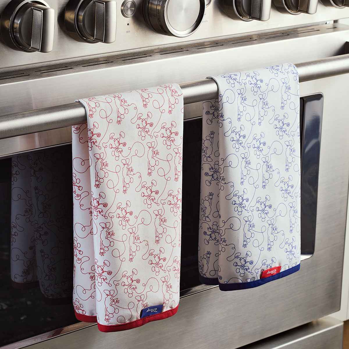 Set de secadores de cocina Disney Home Bon Voyage de algodón - azul y rojo - Imagen 4