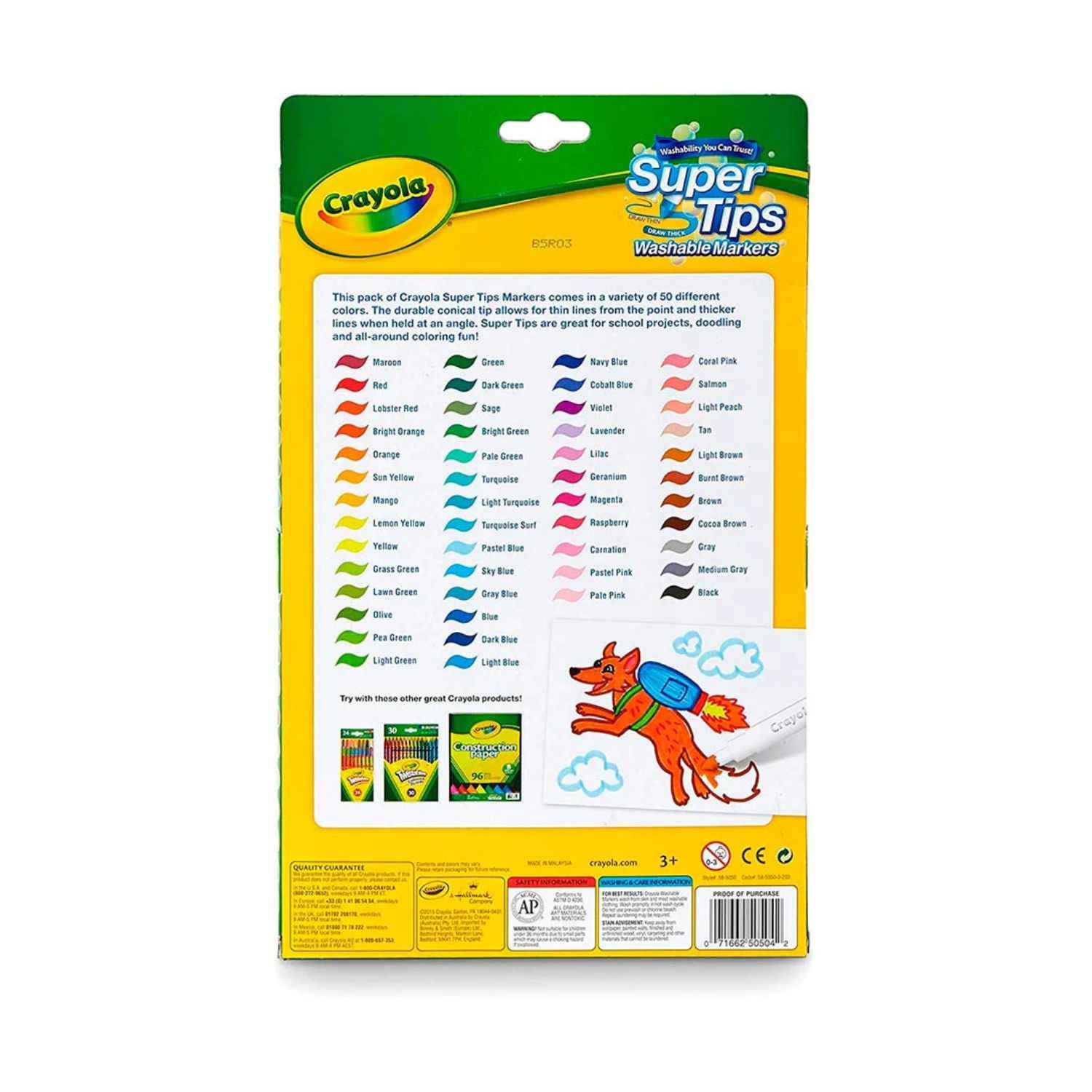 Marcadores Crayola Super Tips x50 - Imagen 3
