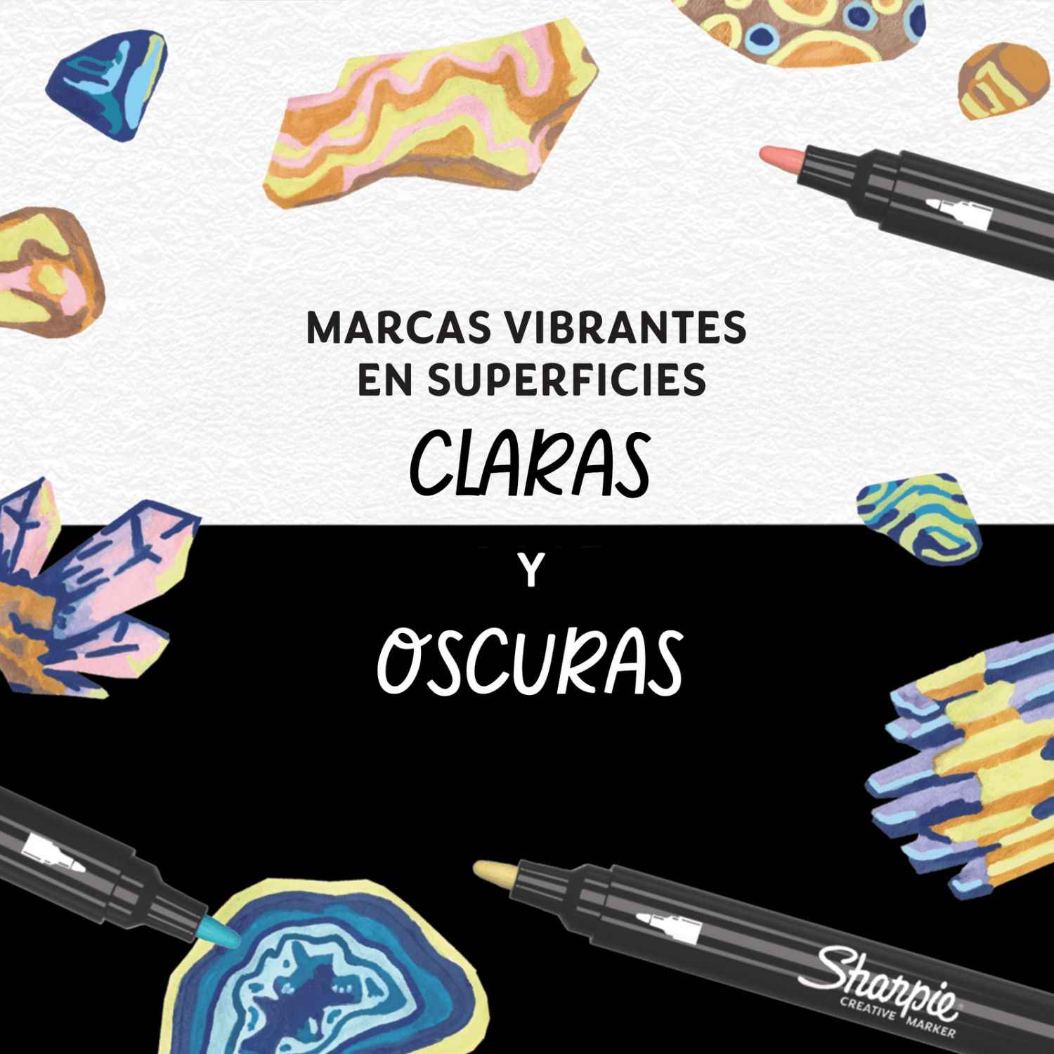 Marcadores acrílicos Sharpie punta fina Naturaleza x12 - Imagen 8