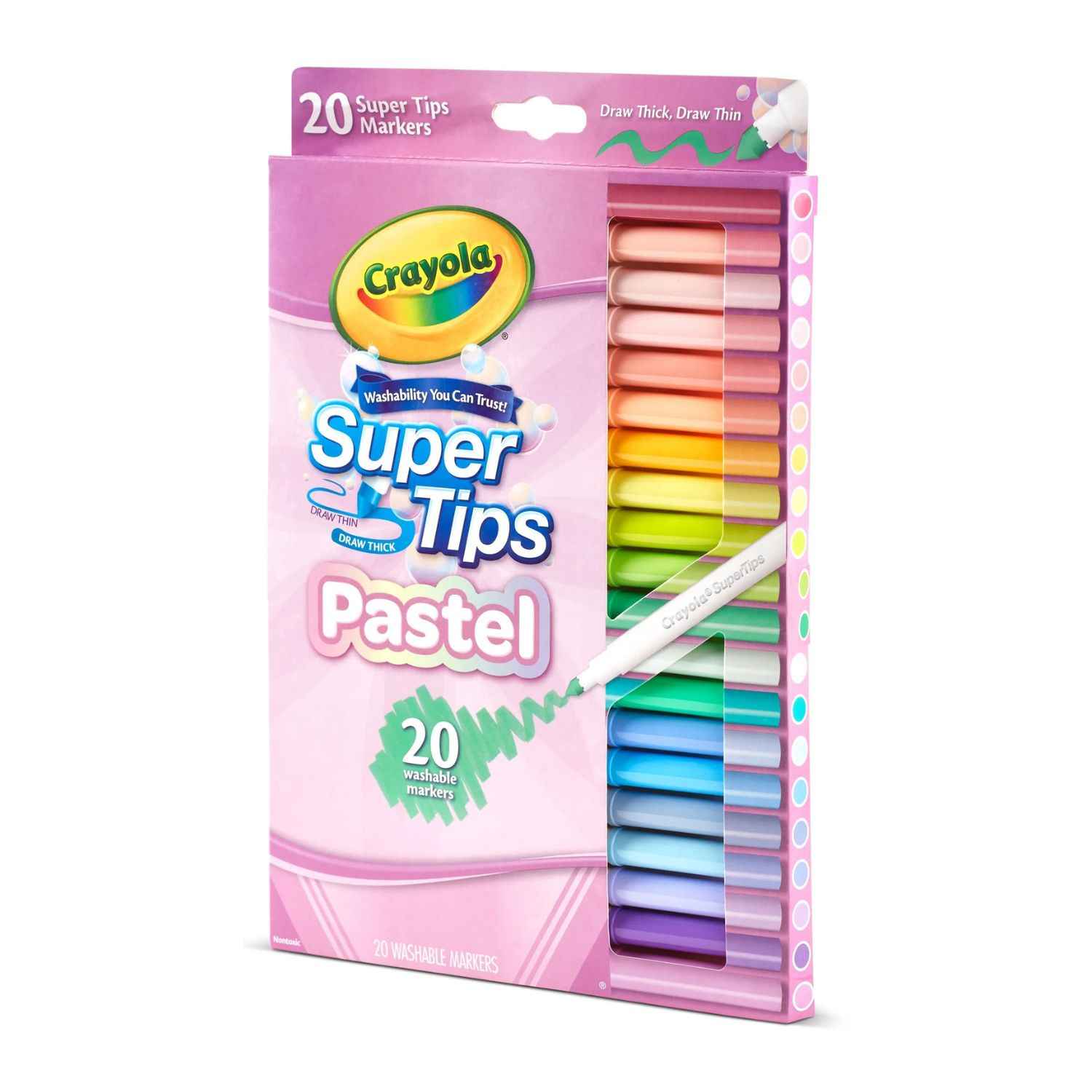 Marcadores Crayola Super Tips pastel x20 - Imagen 3